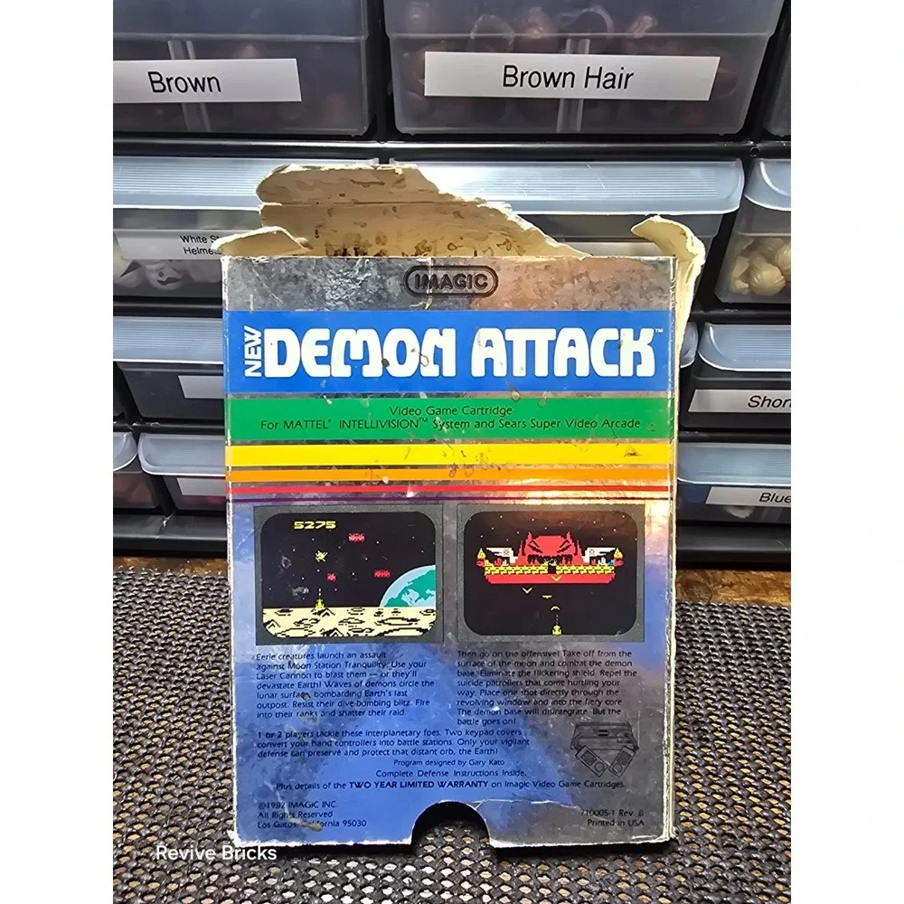 Boxed Intellivision New Demon Attack Mattel Electronics Game & Box Tested Workin